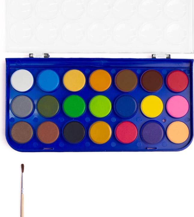 Produktbild The Toy Company Wasserfarbkasten mit 21 Farben und Pinsel (Mehrfarbig)