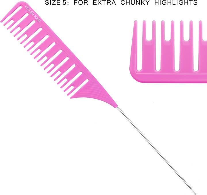 Produktbild Vellen Hair Highlighting Kamm Set 2er Pack Purple/Rosa