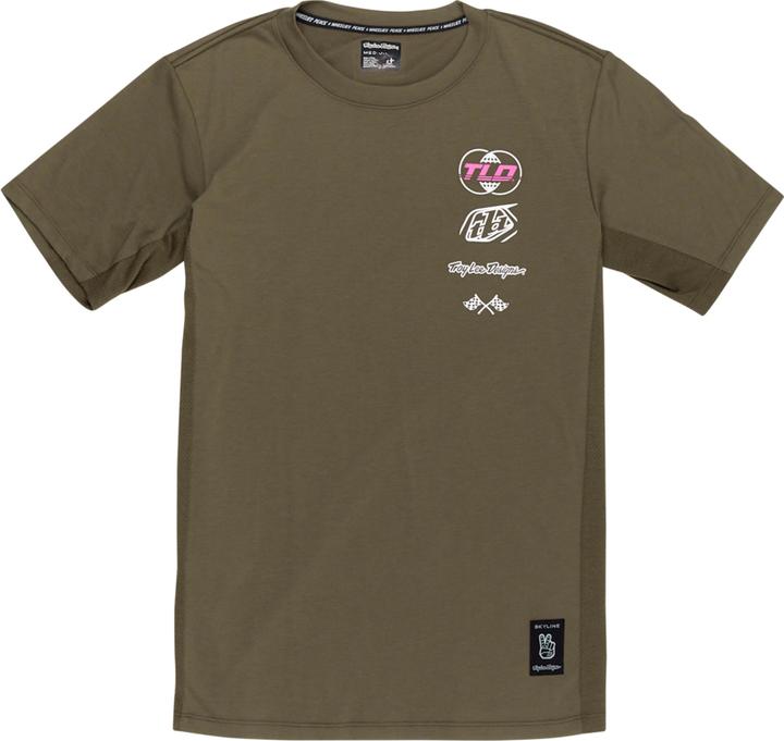 Troy Lee Designs Skyline LS Ride Tee, Worldwide, caper, L (L)
