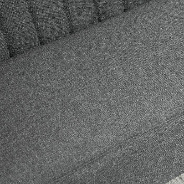 Produktbild Swisshandel24 2-Sitzer Stoffsofa Polstersofa Sitzmöbel Loungesofa Holz Schaumstoff Dunkelgrau 117 x 56,5 x 77 cm (2-Sitzer)