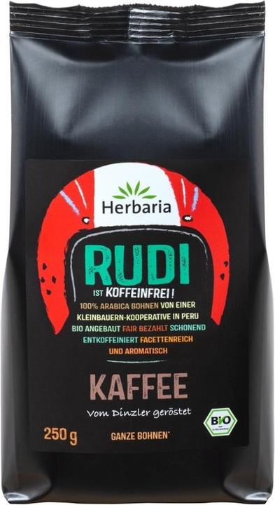 Image du produit Herbaria Café Rudi décaféiné. haricot (250 g, Torréfaction foncée)
