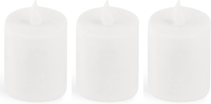 Produktbild Novaliv LED Kerze Outdoor 3 Stück weiss Grablichter LED mit Batterie Dauerkerze | LED Kerzen flackernde (3 x)