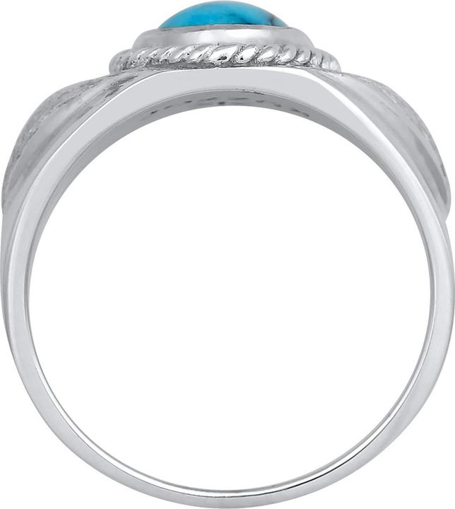 Produktbild Kuzzoi Ring Herrren Siegelring Türkiser Howlith 925 Silber (64, 925 Silber)
