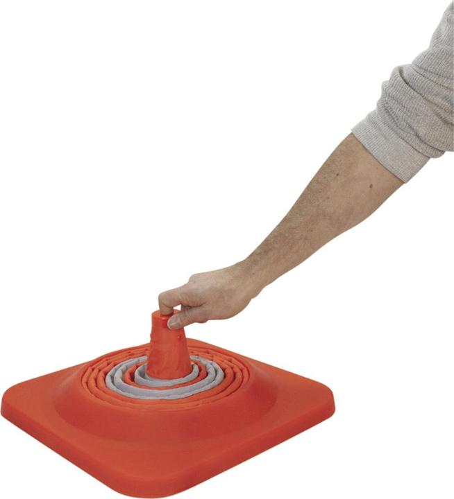 Actual product image Dönges Folding traffic cone, height 400 mm, partially reflective