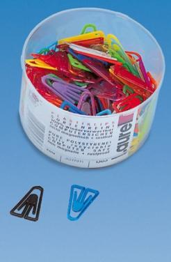 Actual product image Laurel Paper clips plastic clips 25mm PU=500 pieces assorted basic and fluorescent colours (500 x)