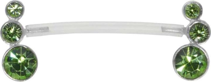 Bijouteria Brustpiercing (Kristall, Silber 925, Bioplast)
