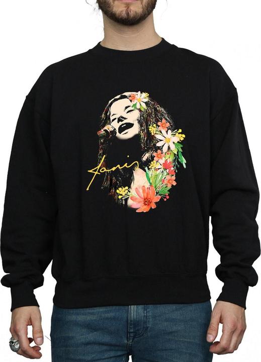 Janis Joplin Floral Pattern Sweatshirt (XXL)
