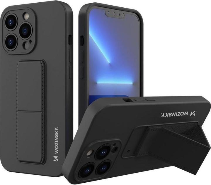 Produktbild Wozinsky Kickstand Case iPhone 13 mini silicone case with stand black (Apple iPhone 13 mini)