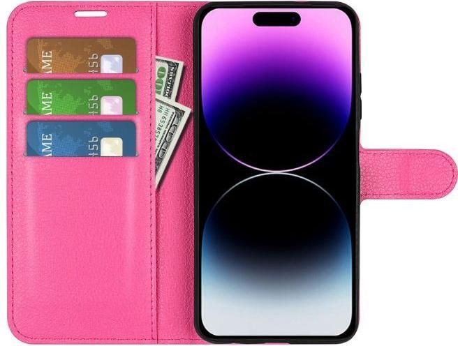 Produktbild MU Classic Litchi Leder Bookcover Series (Apple iPhone 15 Pro)