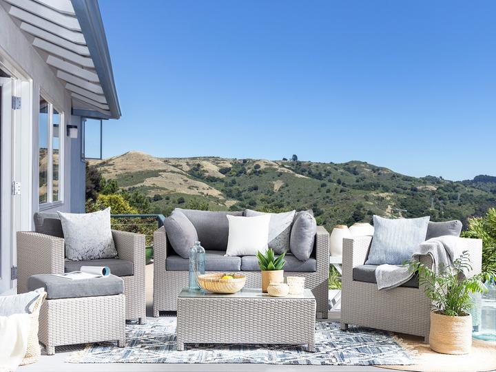 Produktbild Beliani Set Kissenbezüge für Lounge Set MILANO grau (50 x 50 cm)