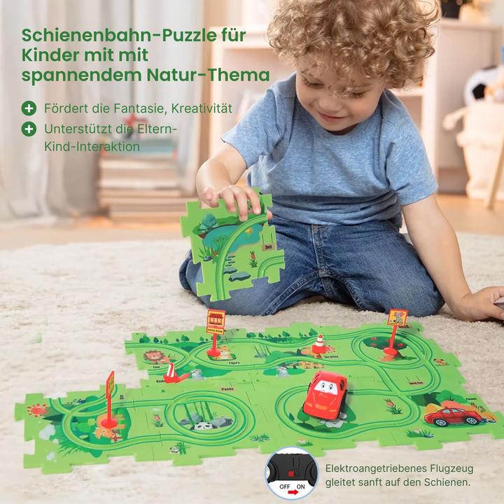 Produktbild Hermex Elektrisches Schienenbahn-Puzzle für Kinder Kinderspielzeug Lernspielzeug (33 x 25 cm)