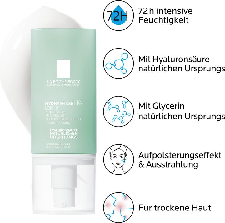 Image du produit La Roche Posay Hydraphase HA légère français/allemand/grec (50 ml, Crème de jour)