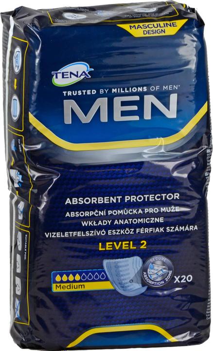 Immagine prodotto Tena Cuscinetti MEN per l'incontinenza vescicale livello 2 (20 x, Normale)