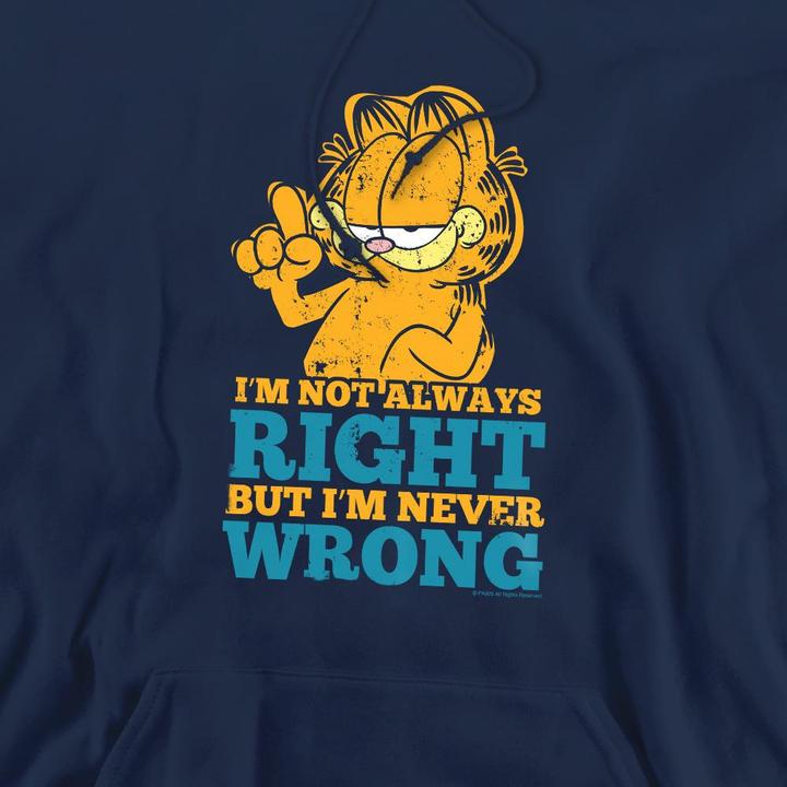 Immagine prodotto Garfield Never Wrong Felpa con Cappuccio Uomo (XXL)