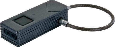 Actual product image Schwaiger Fingerprint lock with steel cable