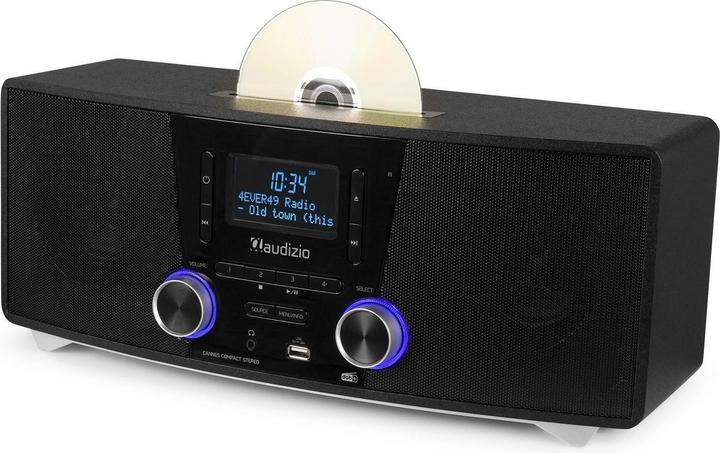 Immagine prodotto DAB radio con Bluetooth - Audizio Cannes - Stereo FM e radio con lettore cd e lettore mp3 (Lettore CD, Bluetooth, 1x 120 W)