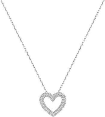 Brosway Silver Womens Necklace Heart Infinite White Fancy Fiw131