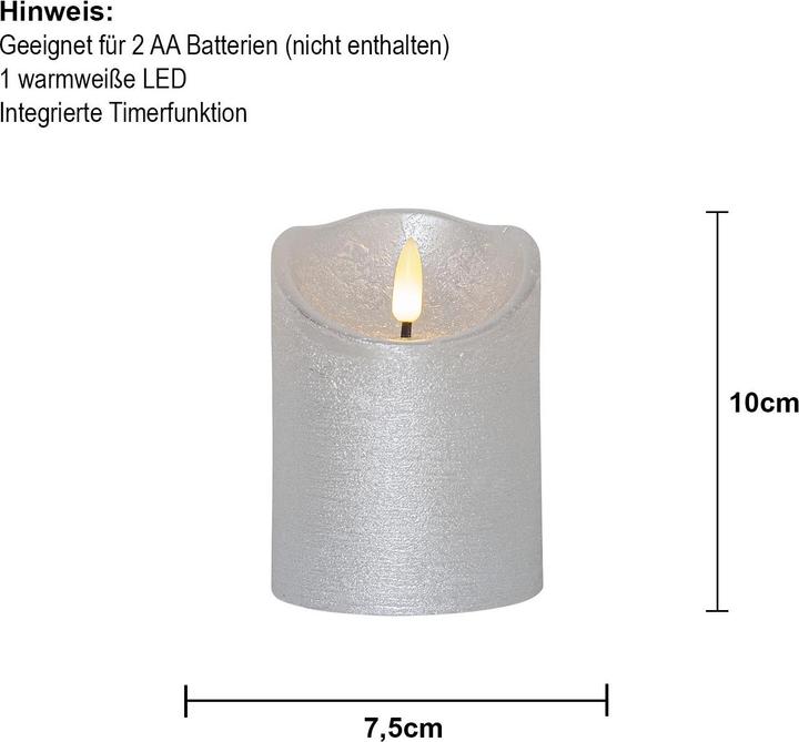 Actual product image Star Trading LED Pillar Candle Flame Rustic (1 x)