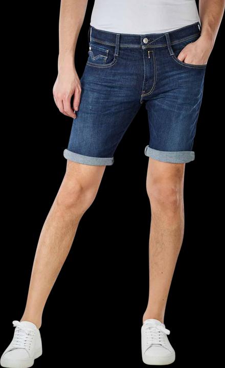Actual product image Replay New Anbass Denim Shorts Dark Blue (34)
