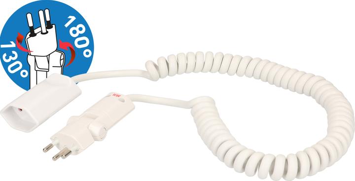 Actual product image Max Hauri Extension cable 4 m T13 - T12 ClipClap, white (4 m, Type 12)
