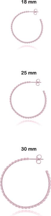 Immagine prodotto Leyda Orecchini a cerchio a pallini (Argento 925 placcato oro rosa 1 micron 18 K)