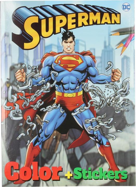 Libro da colorare Warner Bros Superman con adesivi