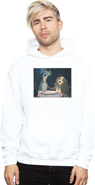 Immagine prodotto Disney Lady And The Tramp Spaghetti Slurp Felpa con Cappuccio Uomo (3XL)