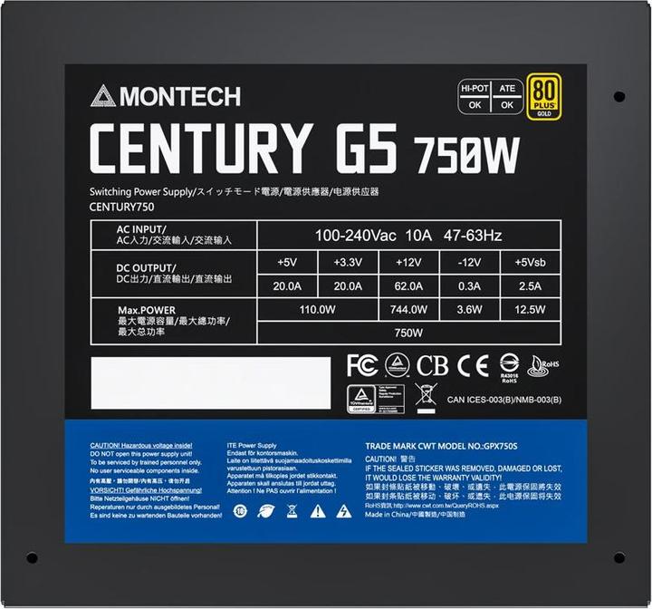 Image du produit Montech Century G5 750 (750 W)