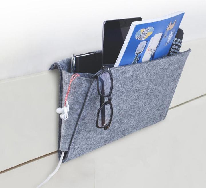 Actual product image Kikkerland Bedside Caddy Felt (3 x 25 x 43.5 cm)