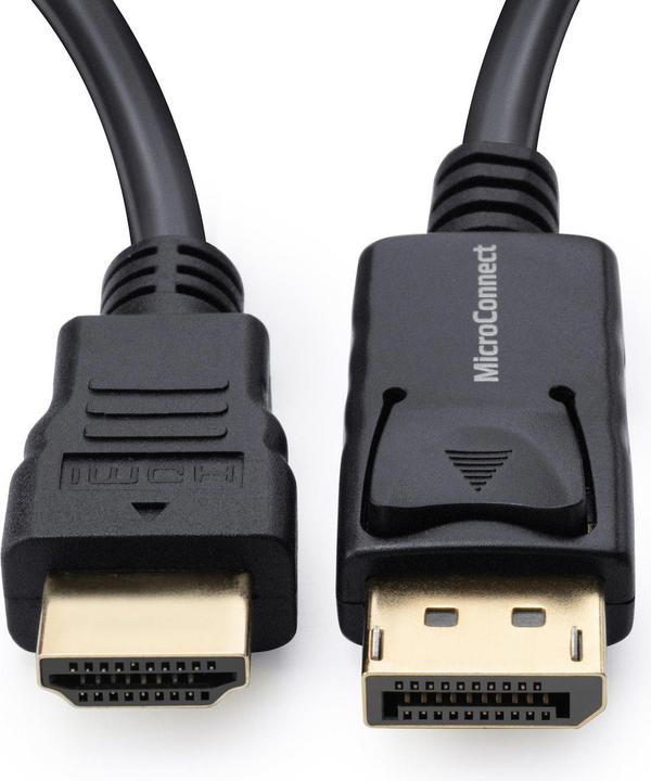 Produktbild MicroConnect DisplayPort to HDMI Cable 10m Male (10 m, DisplayPort, HDMI)