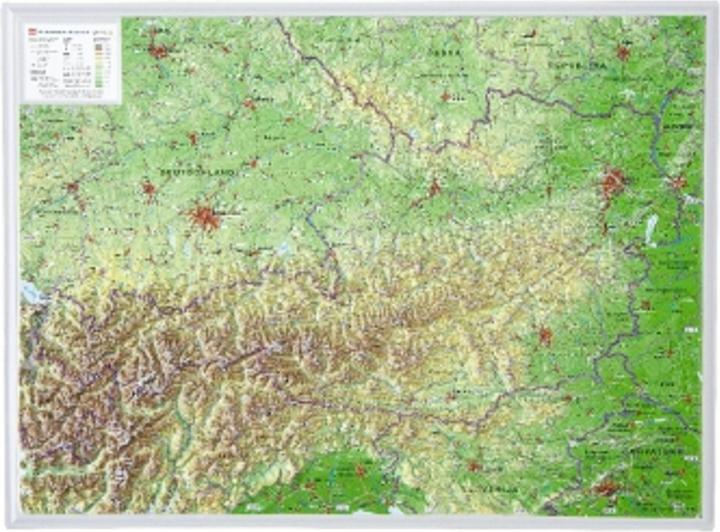 Produktbild 3D Reliefkarte Österreich