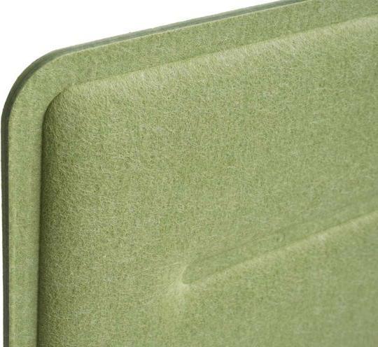Produktbild Mendler Tischtrennwand HWC-G76, Pinnwand, Schallschutz Stoff/Textil mit Prägung, 100x30cm grün (100 x 30 cm)