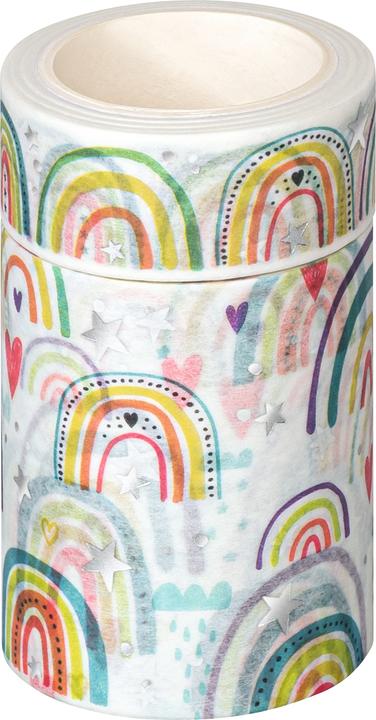 Produktbild Heyda Deko-Klebeband ""Funny Rainbows"" mit Hochglanz-Veredelung, mehrfarbig
