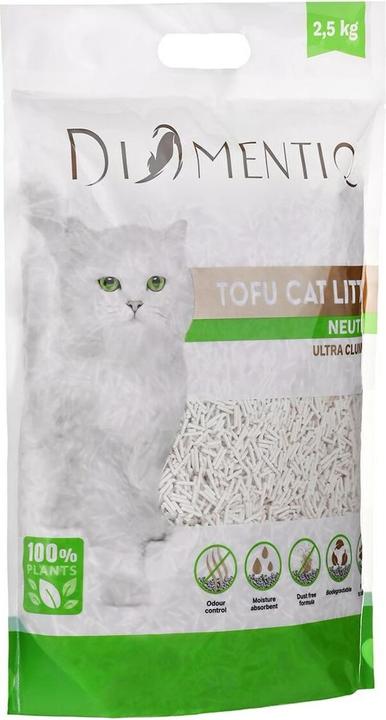 Produktbild Diamentiq Żwirek Tofu zbrylający 2 5 kg NATURALNY (Biologisch abbaubar, Nicht staubend, Klumpend, 2.50 kg)