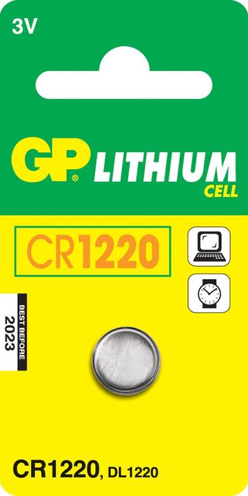 Produktbild GP Batteries Cr1220 (1 Stk., CR1220, 36 mAh)