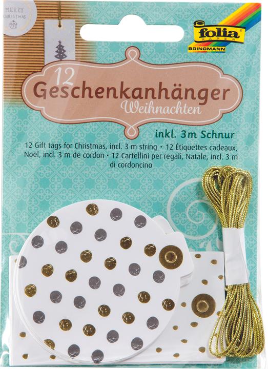 Produktbild Folia Geschenkanh„nger "Weihnachten Hotfoil", inkl. Schnur (Geschenktüte, 1 x)
