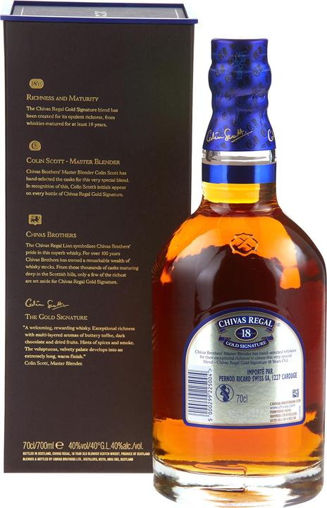 Produktbild Chivas Regal 18 Years Gold Signature (Blended Whisky, Scotch Whisky, 1 x 70 cl)