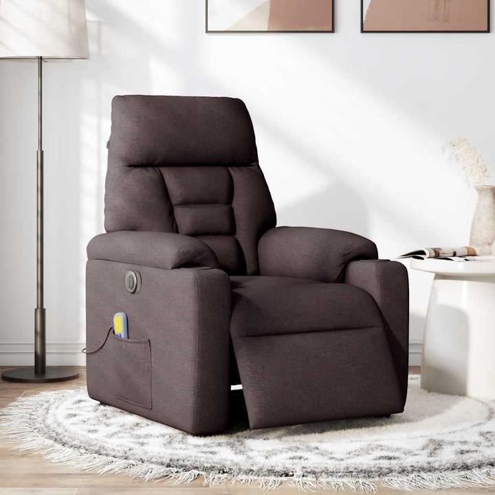 Produktbild VidaXL Massagesessel Elektrisch Dunkelbraun Stoff