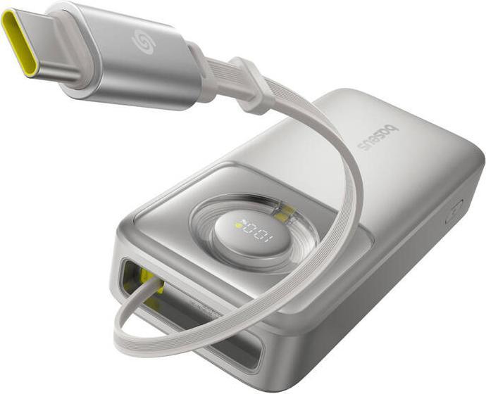 Actual product image Baseus Powerbank OS Free2Pull 20000mAh 65W + cable (szary) (20000 mAh, 65 W, 74 Wh)