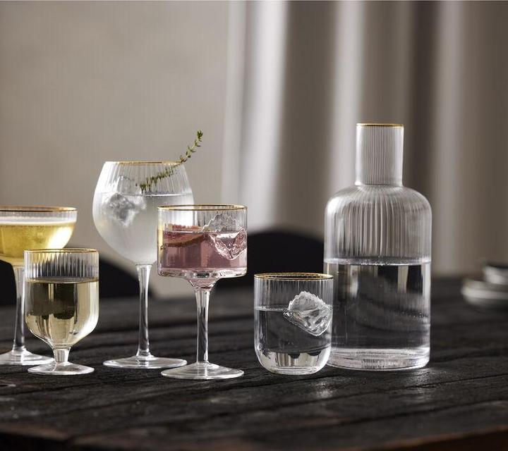 Actual product image Lyngby Glass - Palermo Cocktail glass 31 cl Gold 4 pc (3.15 dl, 4 x, Aperitif glasses)