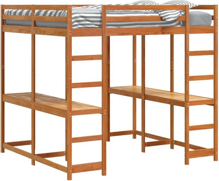 Actual product image VidaXL Loft bed with desk & ladder (160 x 200 cm)