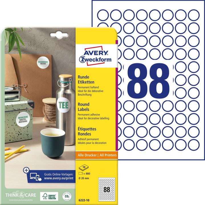 Produktbild Avery Runde Etiketten