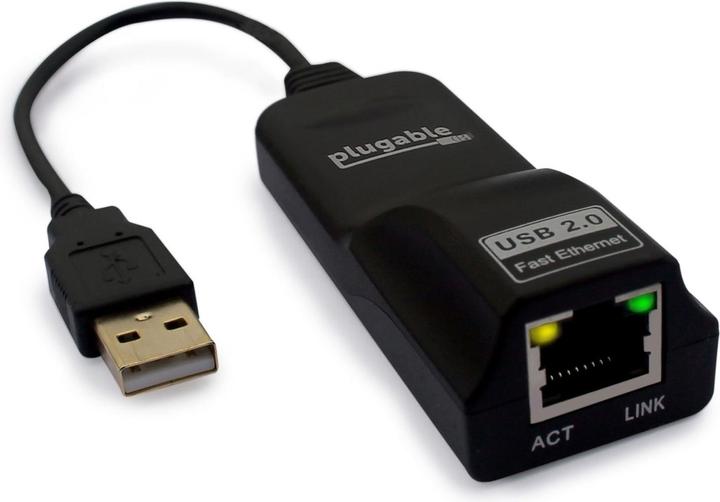 Actual product image Plugable USB 2.0 to Ethernet Adapter (USB, RJ45 (1x))