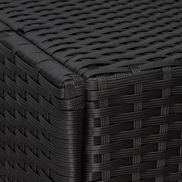 Produktbild tectake Sonnenliege Rattan mit Rollen (200 cm)