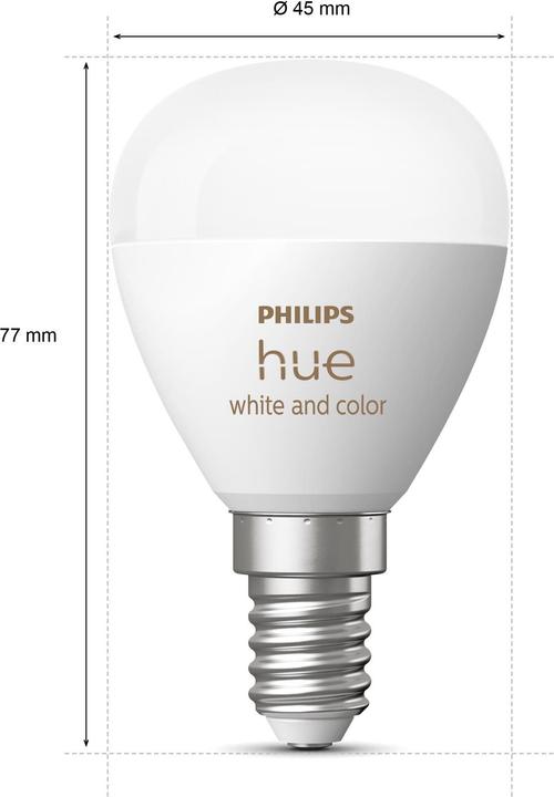 Produktbild Philips Hue White & Color Ambiance Luster (E14, 18360000 W, 470 lm, 1 x, F)