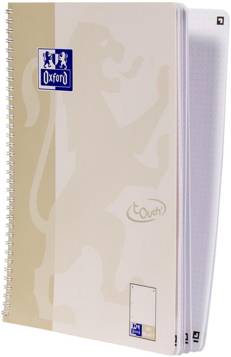 Image du produit Oxford TOUCH A4+ 400132395 pointillé, pierre claire 80 feuilles (A4+, Pointillés, Couverture rigide)
