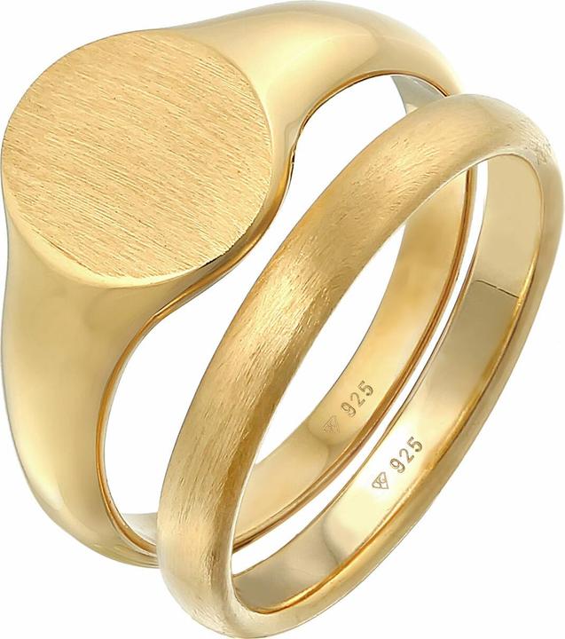 Immagine prodotto Kuzzoi Anello a fascia, set di anelli, anello con sigillo (60, 925 Argento)