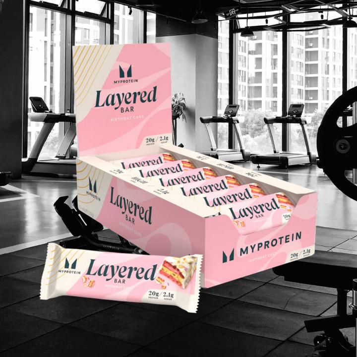 Actual product image MyProtein Retail Layered Bar (12 x 60G) (Vanilla Birthday Cake, 12 pcs., 720 g)