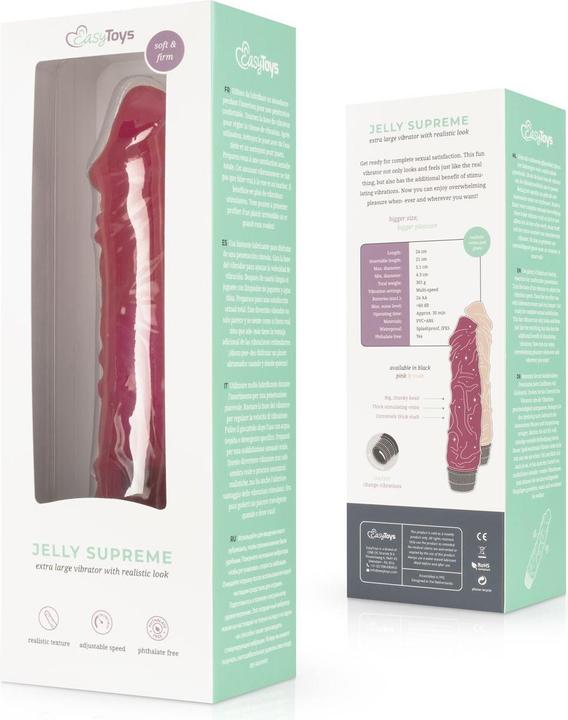 Immagine prodotto Easytoys Jelly Supreme Realistischer Vibrator Pink/Glitzer