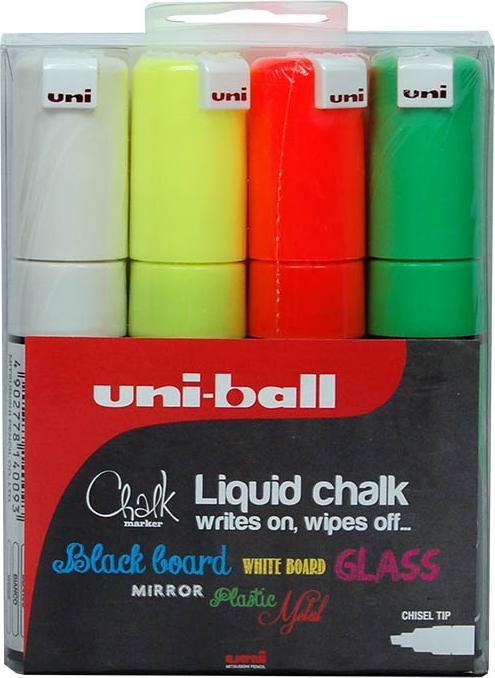Uni-ball Chalk (Mehrfarbig, 8 mm, 4 x)